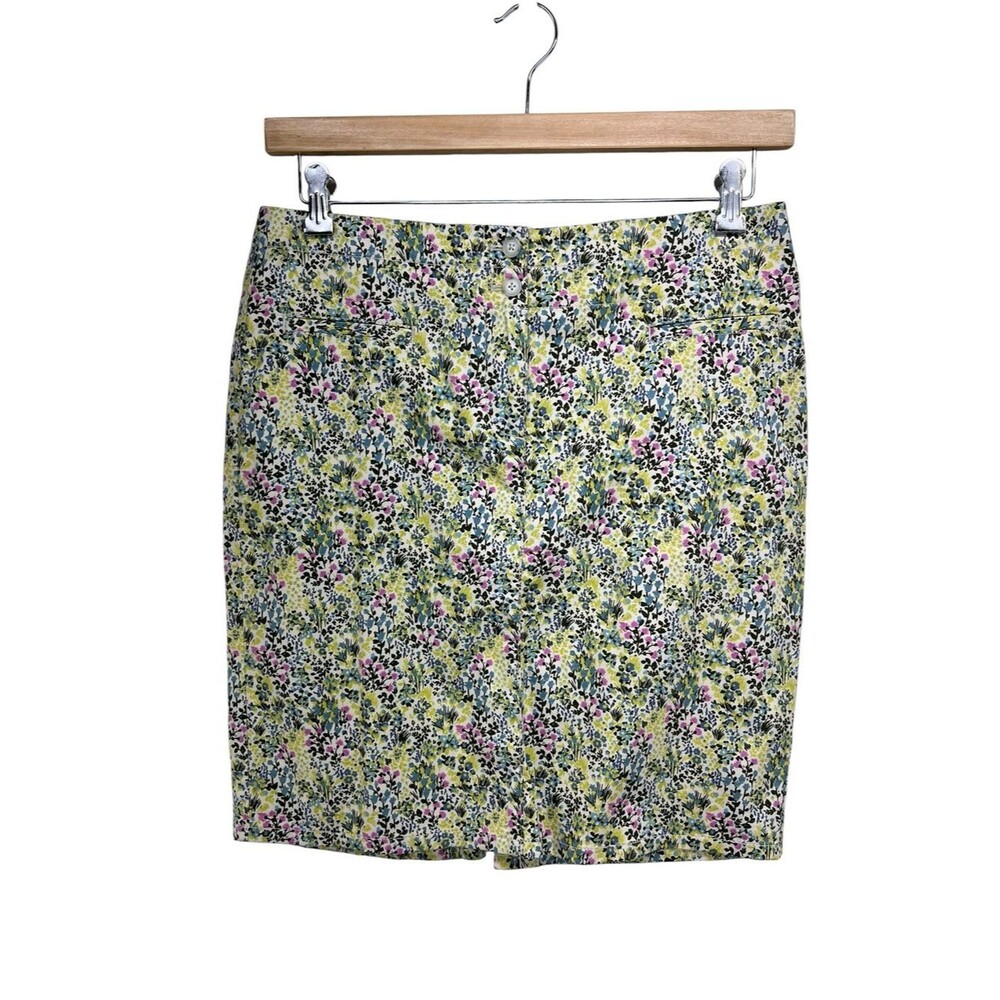 J.Jill Live in Chino Floral Pencil Skirt Womens 6